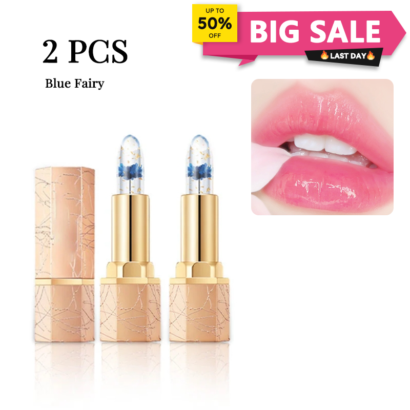 BUY 1 GET 1 FREE JUST $9.99 EACH👄Crystal Flower Temperature Color Change Jelly Lipstick