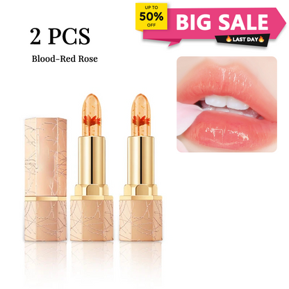 BUY 1 GET 1 FREE JUST $9.99 EACH👄Crystal Flower Temperature Color Change Jelly Lipstick