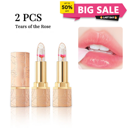 BUY 1 GET 1 FREE JUST $9.99 EACH👄Crystal Flower Temperature Color Change Jelly Lipstick