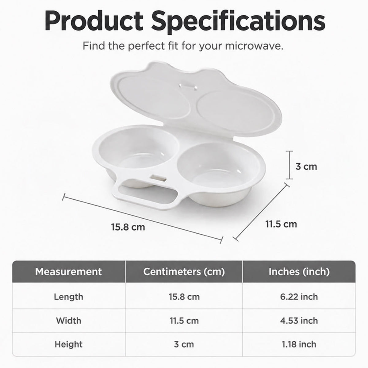BUY 1 GET 1 FREE! Microwave Egg Poacher