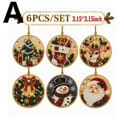 🎄 DIY Christmas Diamond Art Ornament Set ✨ Create Your Own Holiday Magic