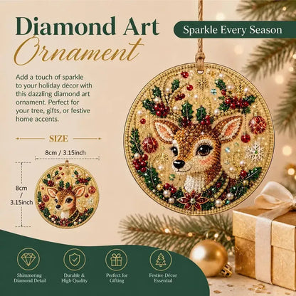 🎄 DIY Christmas Diamond Art Ornament Set ✨ Create Your Own Holiday Magic