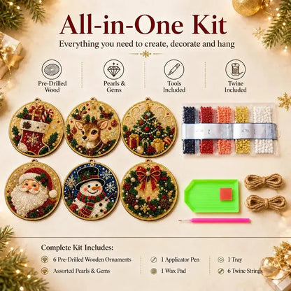 🎄 DIY Christmas Diamond Art Ornament Set ✨