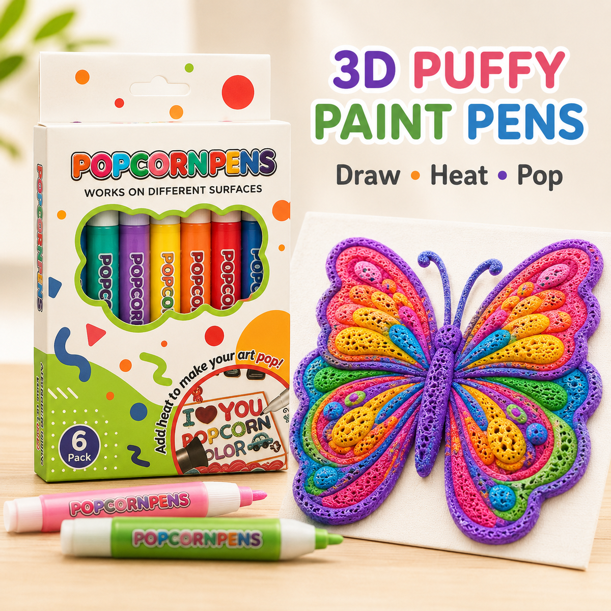 🔥 Last Chance — Buy 1 Get 1 FREE 🔥 3D Puffy Paint Pens – Turn Simple Drawings Into Raised, Touchable Art
