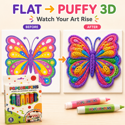 🔥 Last Chance — Buy 1 Get 1 FREE 🔥 3D Puffy Paint Pens – Turn Simple Drawings Into Raised, Touchable Art ✨