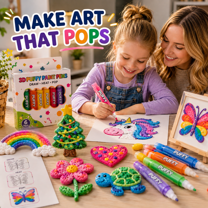 🔥 Last Chance — Buy 1 Get 1 FREE 🔥 3D Puffy Paint Pens – Turn Simple Drawings Into Raised, Touchable Art