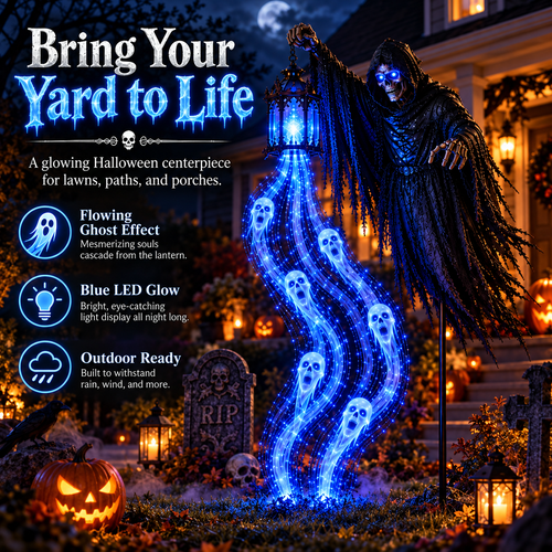 Limited Halloween Deal – Solar Reaper Soul Lantern Yard Display