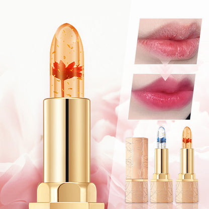 BUY 1 GET 1 FREE JUST $9.99 EACH👄Crystal Flower Temperature Color Change Jelly Lipstick