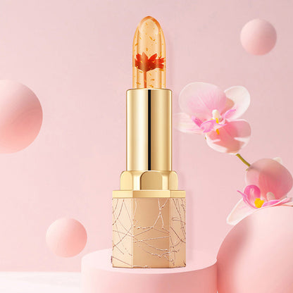 BUY 1 GET 1 FREE JUST $9.99 EACH👄Crystal Flower Temperature Color Change Jelly Lipstick