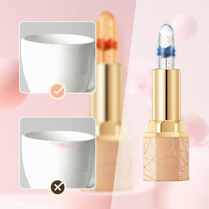 BUY 1 GET 1 FREE JUST $9.99 EACH👄Crystal Flower Temperature Color Change Jelly Lipstick