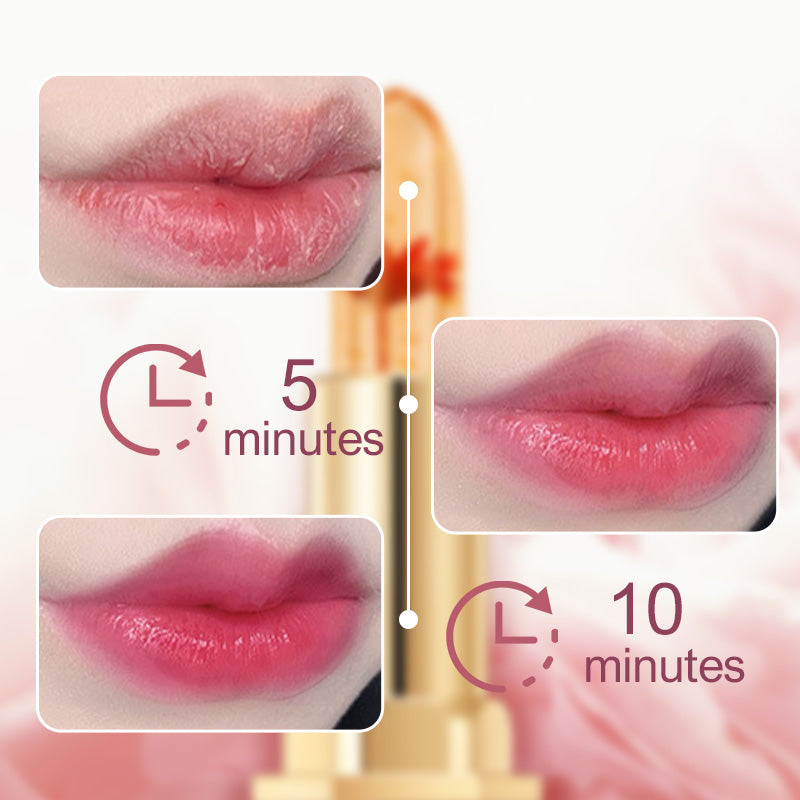 BUY 1 GET 1 FREE JUST $9.99 EACH👄Crystal Flower Temperature Color Change Jelly Lipstick
